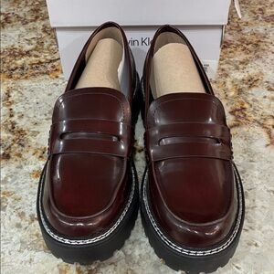Calvin Klein Women's Dark Red Loafers